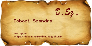 Dobozi Szandra névjegykártya